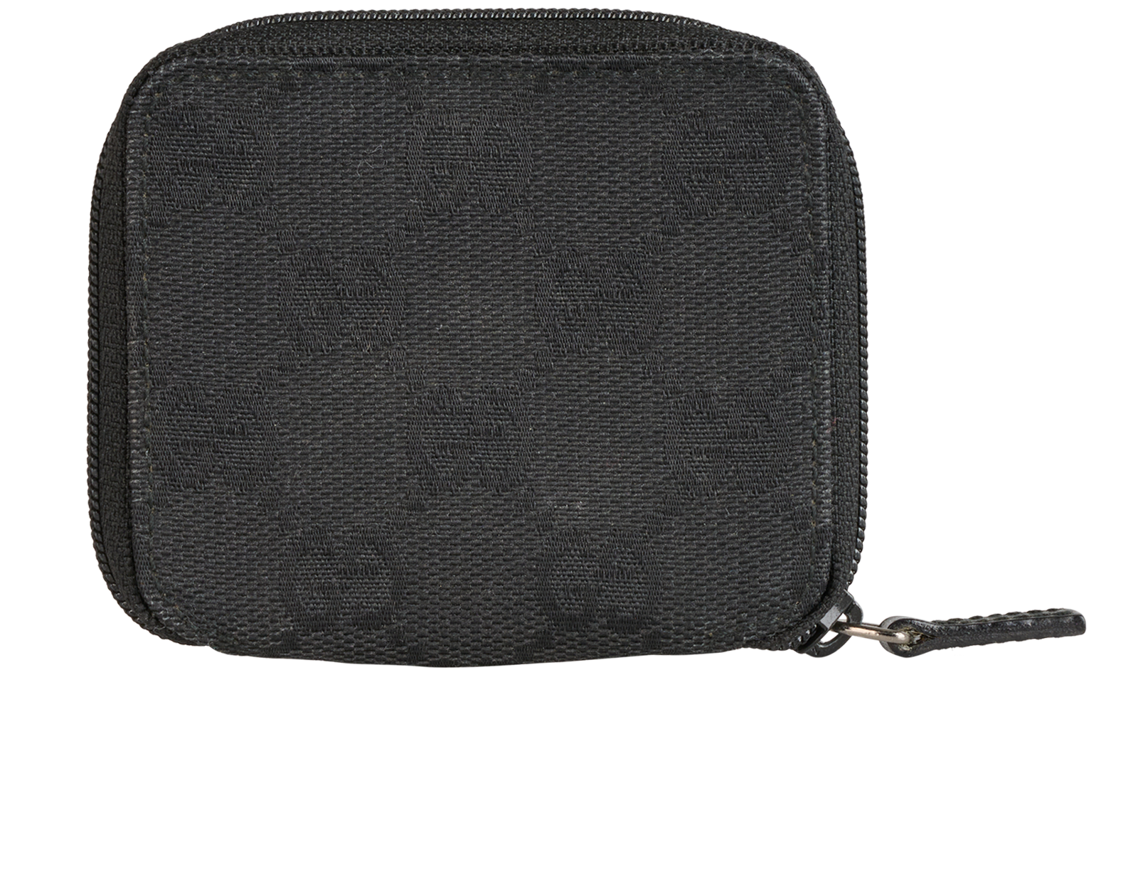 Gucci GG Mini Coin Purse, &pound;130, Accessories, Black, Canvas/Leather, Back view
